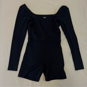 SET Active Navy Long Sleeve Jumpsuit